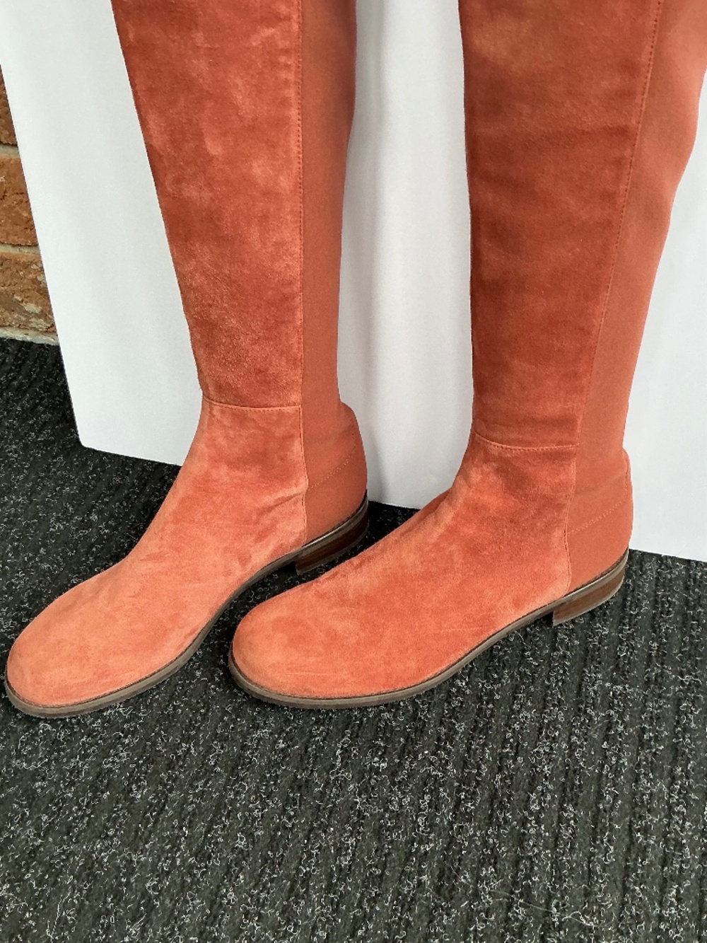 Stuart Weitzman 5050 Suede Over-The-Knee Boots Walnut Terracotta 8.5 39 - Picture 3 of 13
